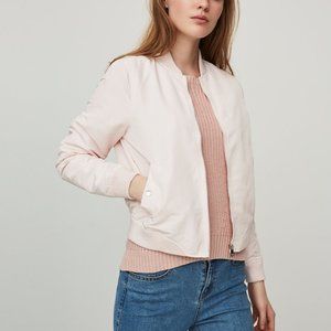 Vero Moda Pink Bomber Jacket XS Extra Small Mandarin Collar Solid